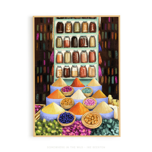 Marrakech Spice Shop - Morocco Poster